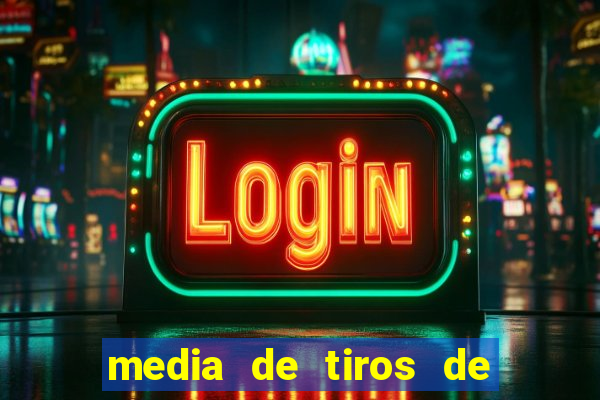 media de tiros de meta por jogo